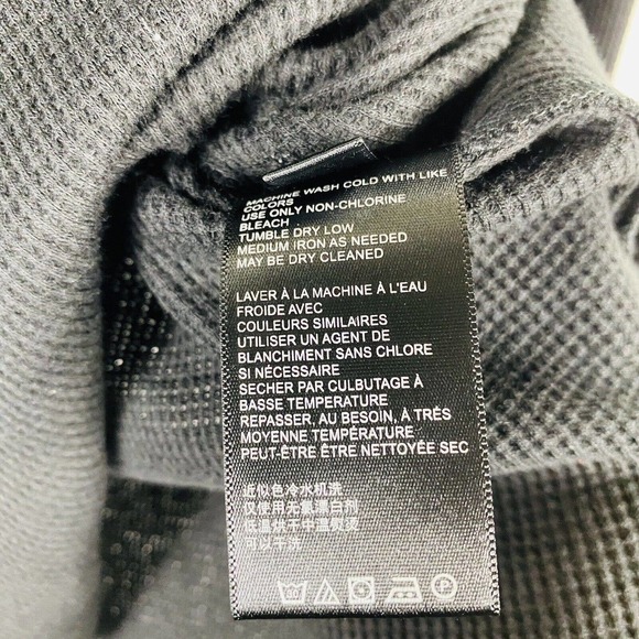 Maeve Anthropologie Size XS Ainsley Thermal Turtleneck Top Black Cotton Blend - Picture 6 of 6